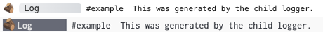 Example of Adze child logger