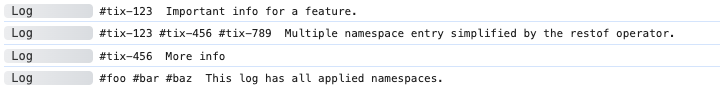 namespace modifier example browser output